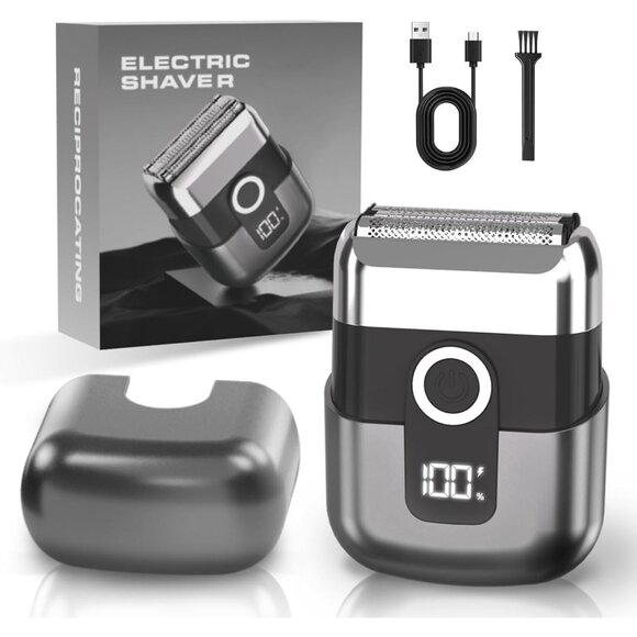 Electric Foil Shaver Mini Electric Razor IPX7 Waterproof Wet Dry Cordless 3 Floa - Picture 1 of 9